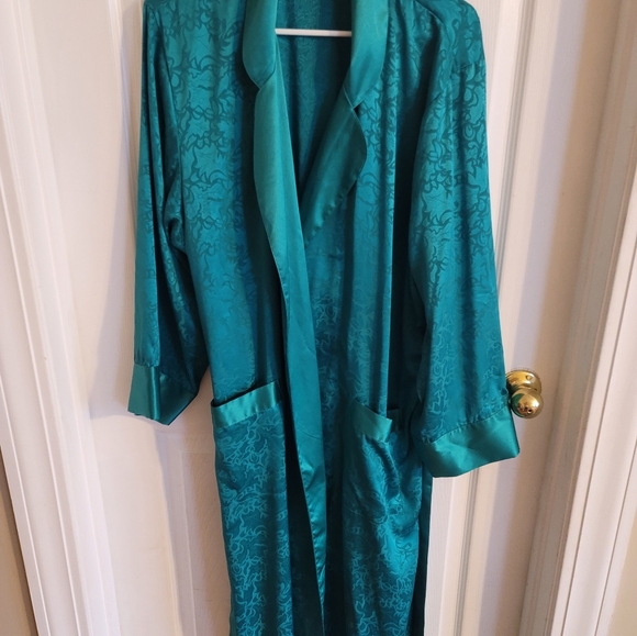 Vintage rare Victoria secret floral robe emerald green - Picture 5 of 9